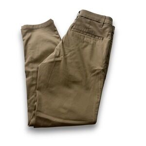 Birddogs Men Khaki Performance Stretch Chino Pant Tan Slim Straight Golf Pockets